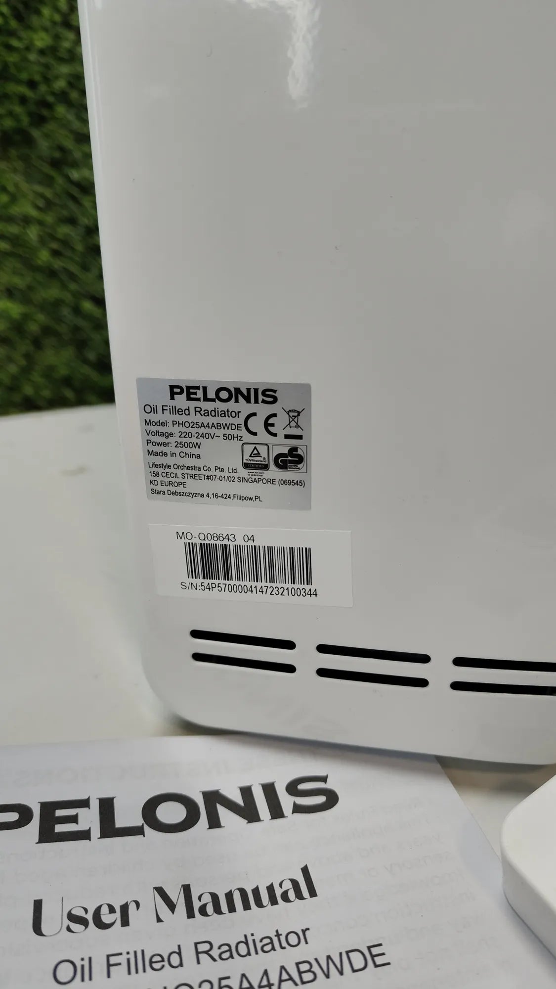 Radiador de aceite de 2500 W