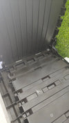 Keter Comfy – Baúl de almacenamiento para exteriores, capacidad 270 L, resina, marrón, jardín y terraza, 44,7 x 116,5 x 57 cm