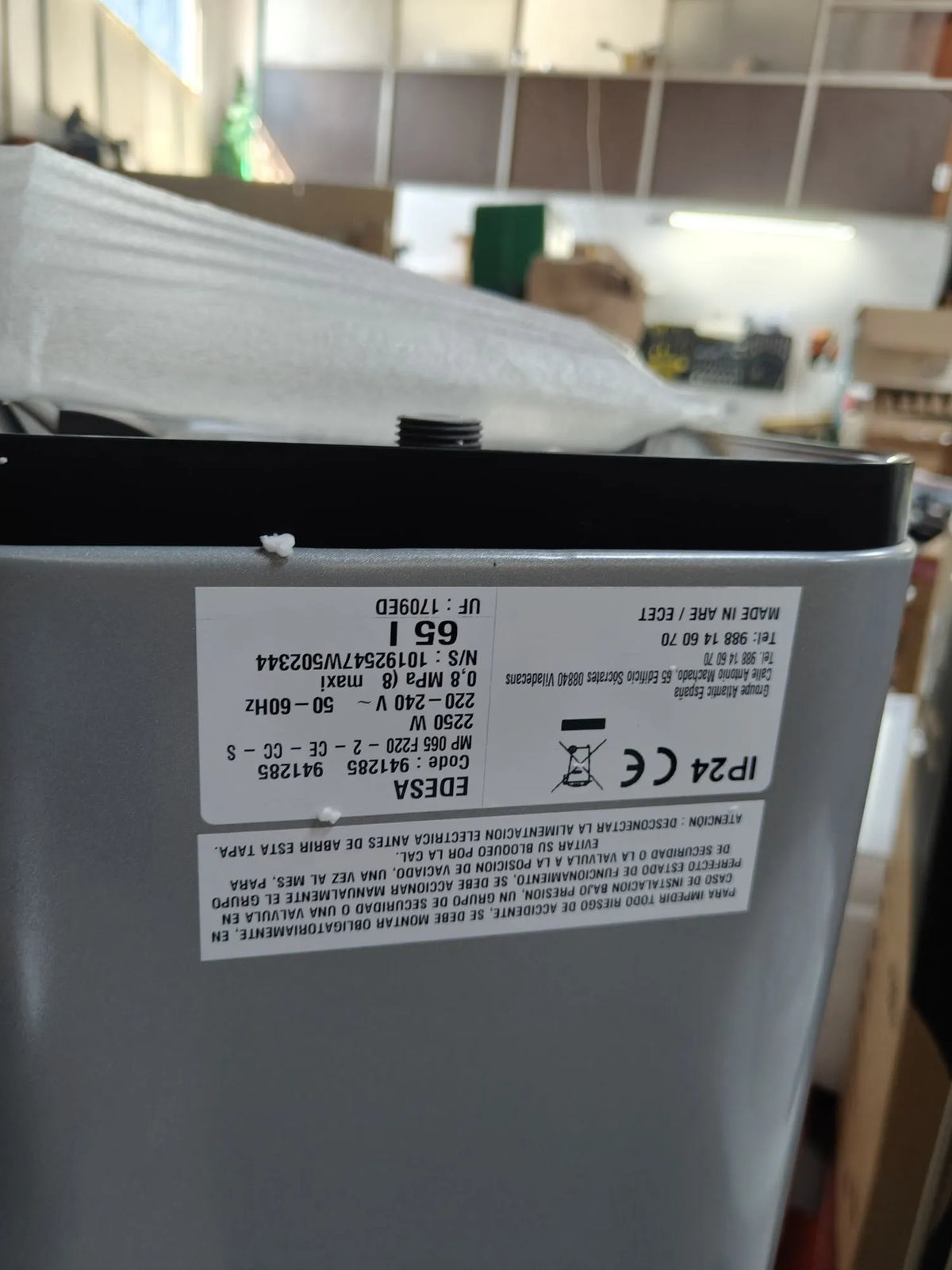 Termo eléctrico de 65 litros - Edesa