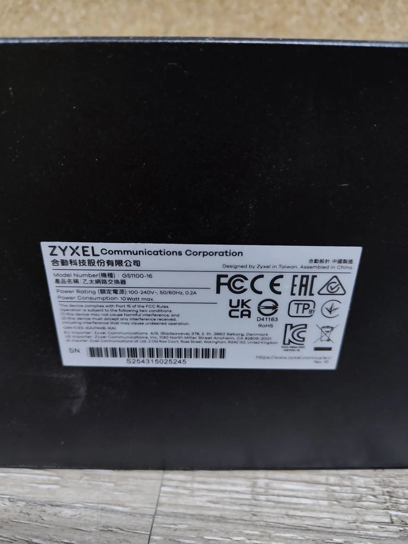 Switch ethernet 16 puertos Zyxel GS1100-16