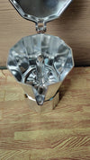 Cafetera italiana de inducción, aluminio, color plata, 9