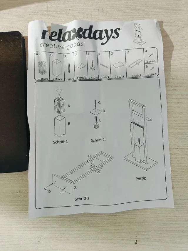 Escobillero Portarrollos de Pie - Relaxdays