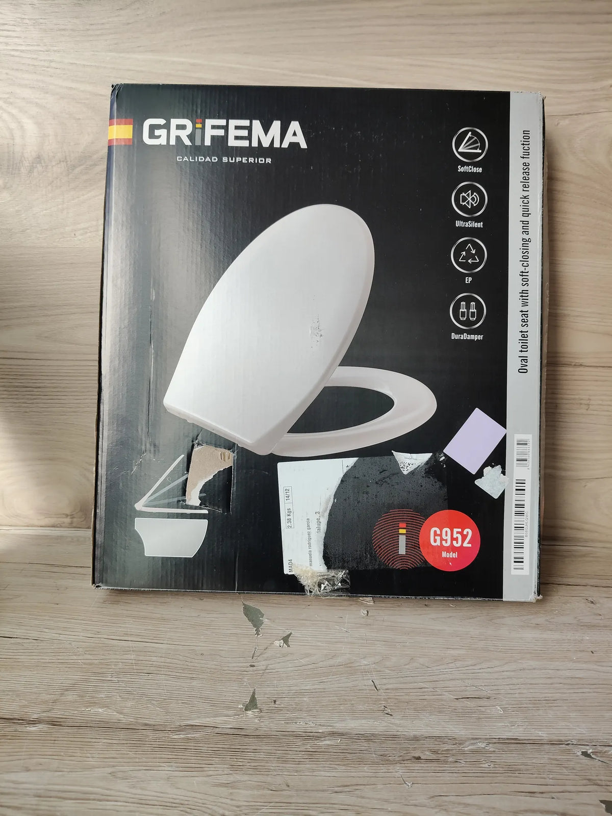 Tapa WC Forma O - GRIFEMA G952