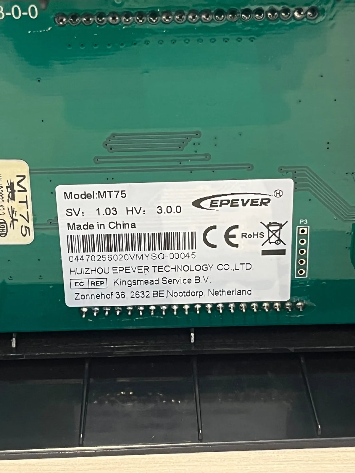 Medidor remoto MT75 para controladores de carga solar e inversores EPEVER