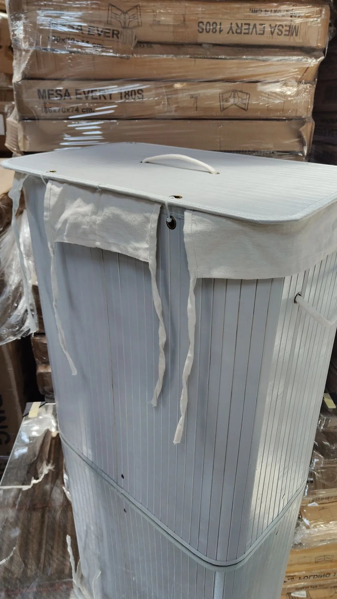 Cesto de ropa sucia, 100 L, cesto de ropa con tapa