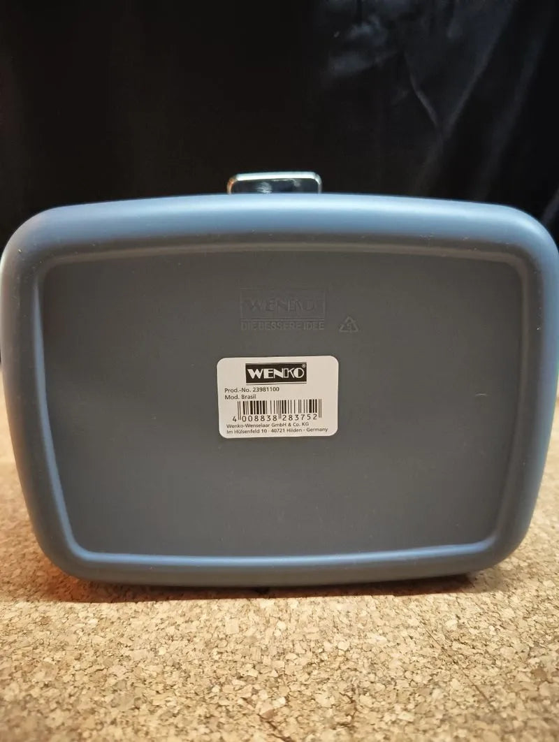 Wenko Caja de baño con tapa Barcelona antracita