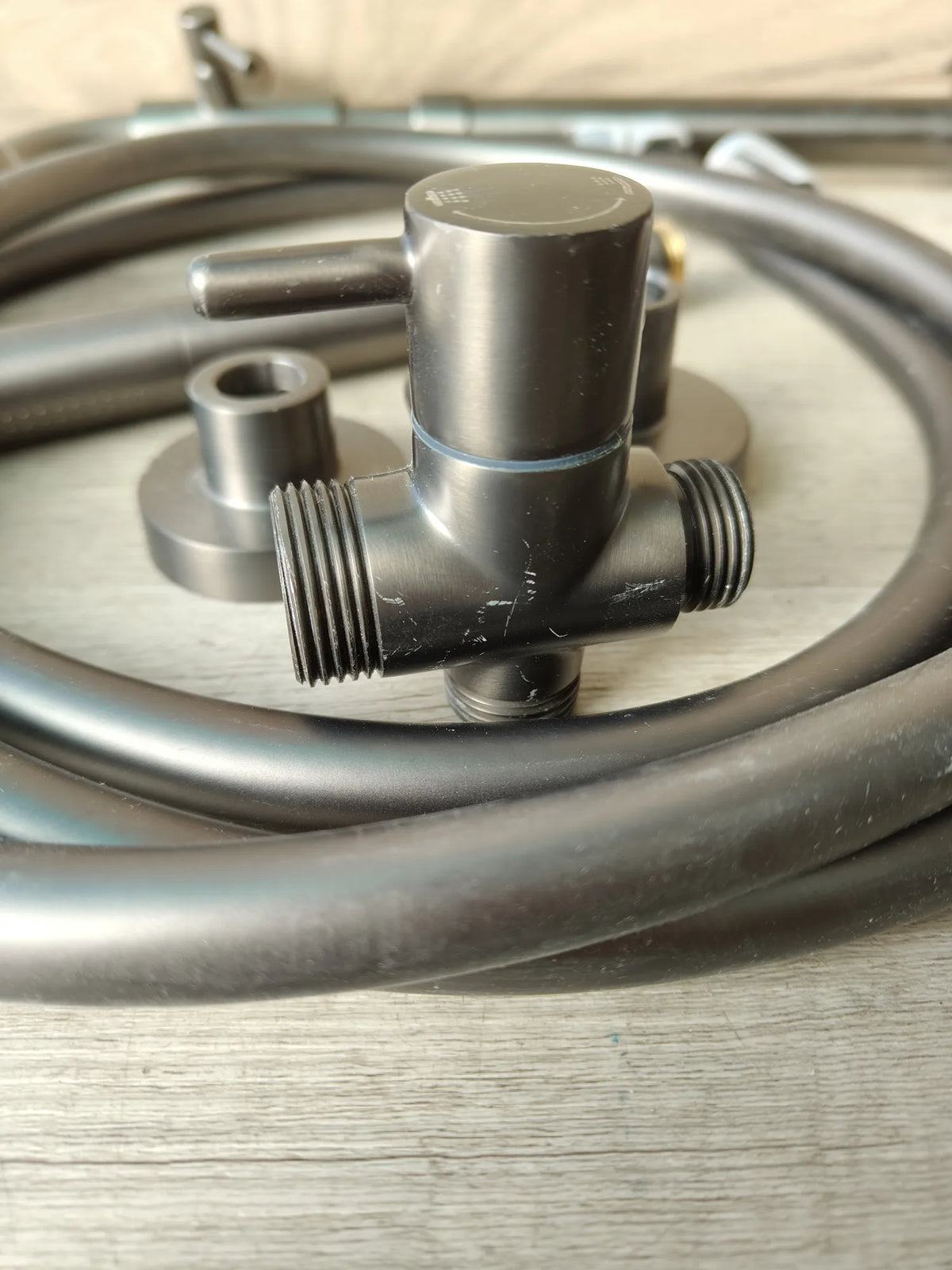 Columna de Ducha Gris Gunmetal