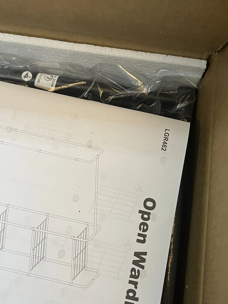 Perchero Negro con Estantes SONGMICS