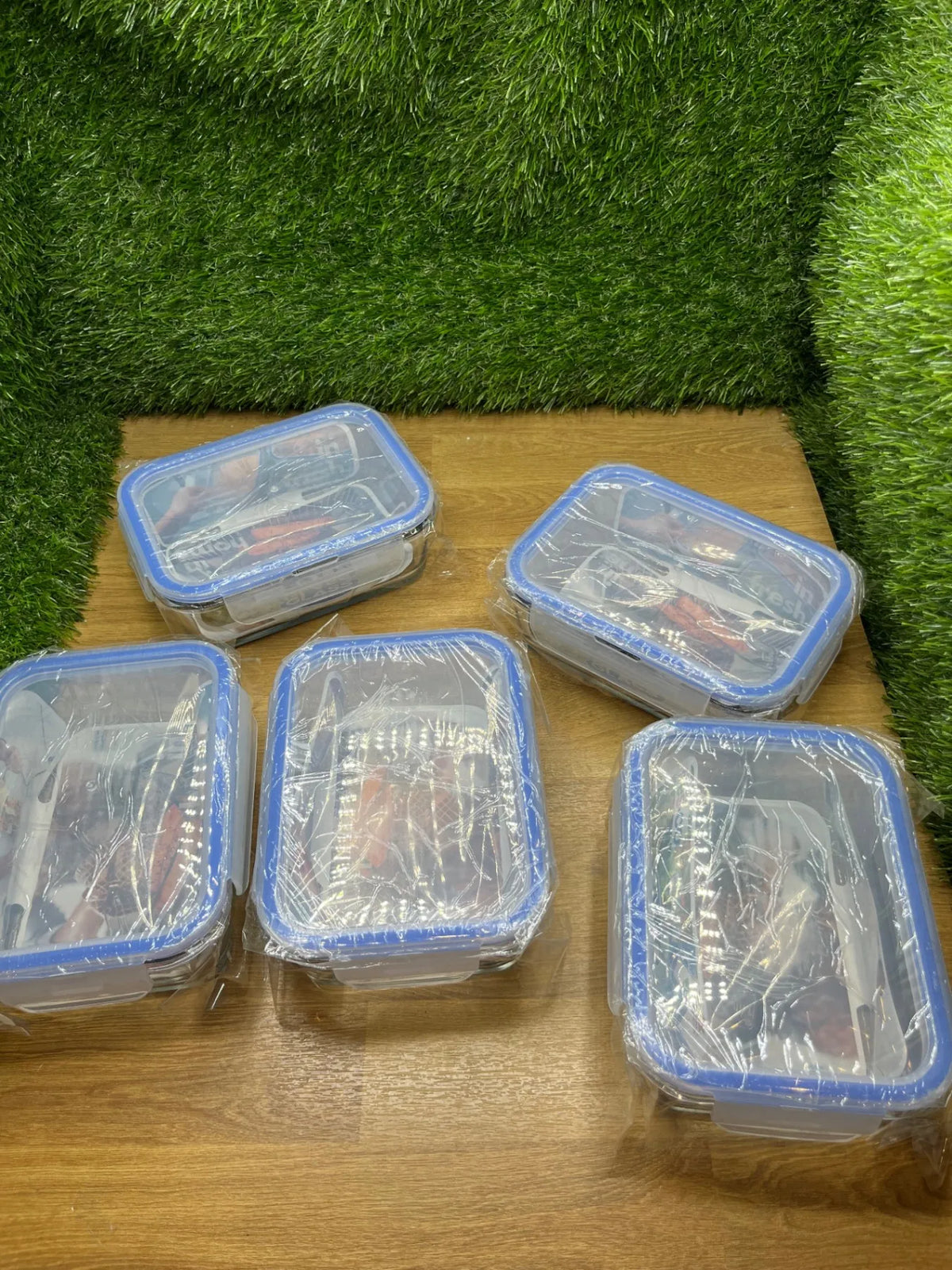 Pack 5 Recipientes Herméticos de Vidrio AKTIVE Max Home