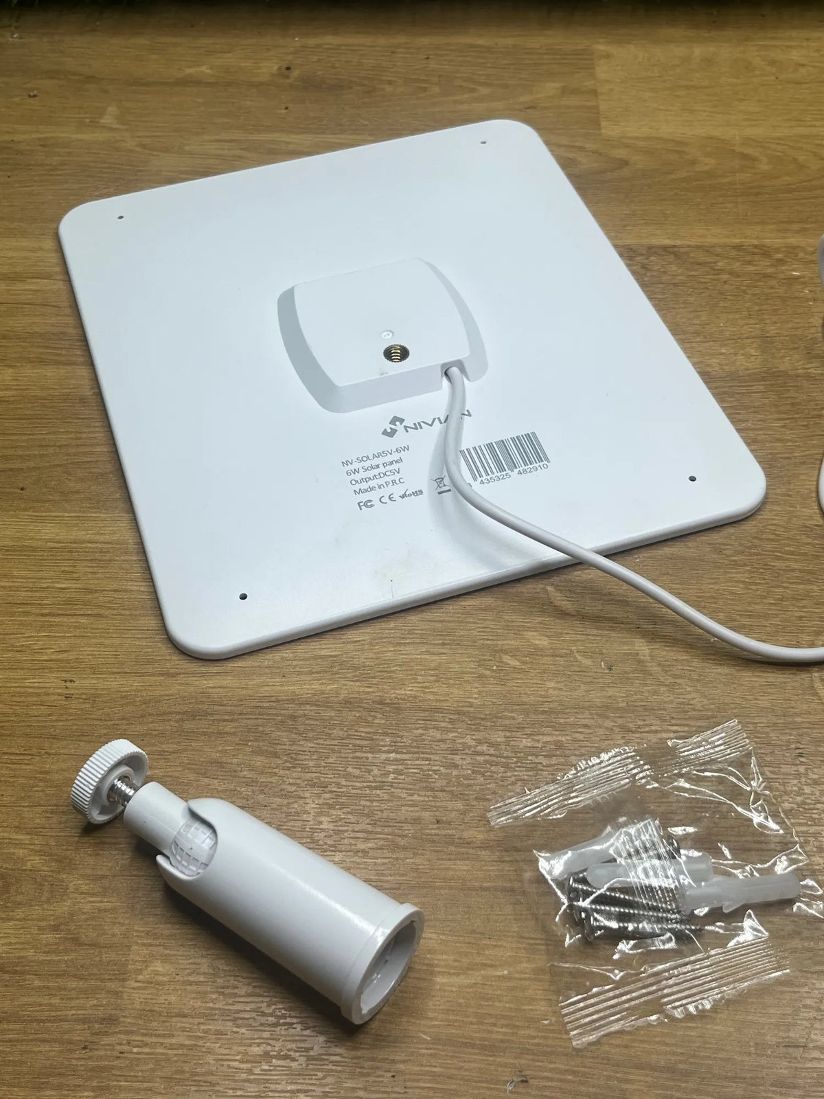 Panel Solar 6W para Cámaras de Seguridad IP NIVIAN