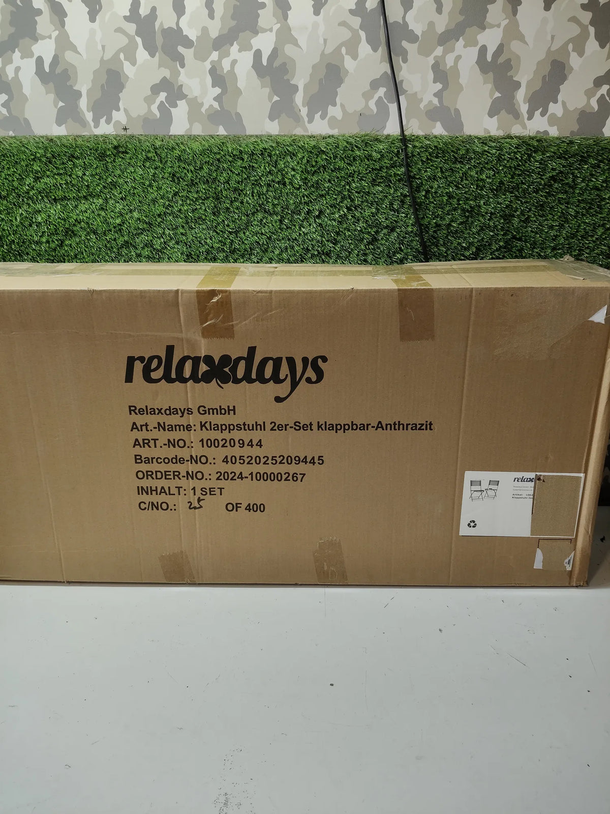 Pack de 2 Sillas Plegables - RELAXDAYS