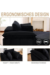 sofá de estilo interior de 46 cm de altura con diseño sin marco