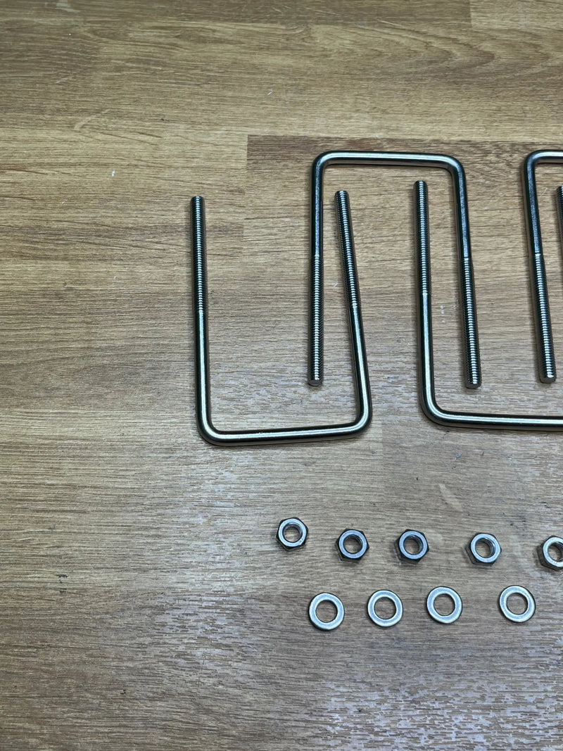 Juego de 4 tornillos en U M6 de 50 x 100 mm