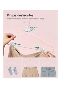 Perchas para Pantalones, 30 Perchas de Plástico