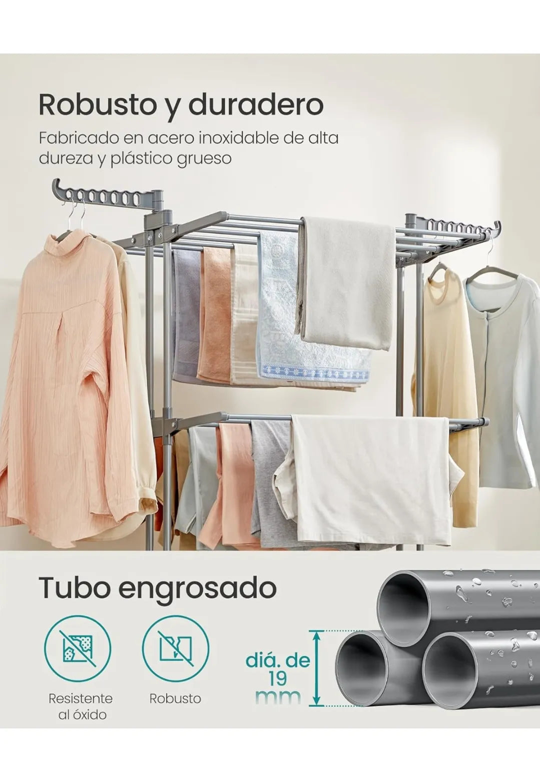 Tendedero Plegable de 4 Niveles