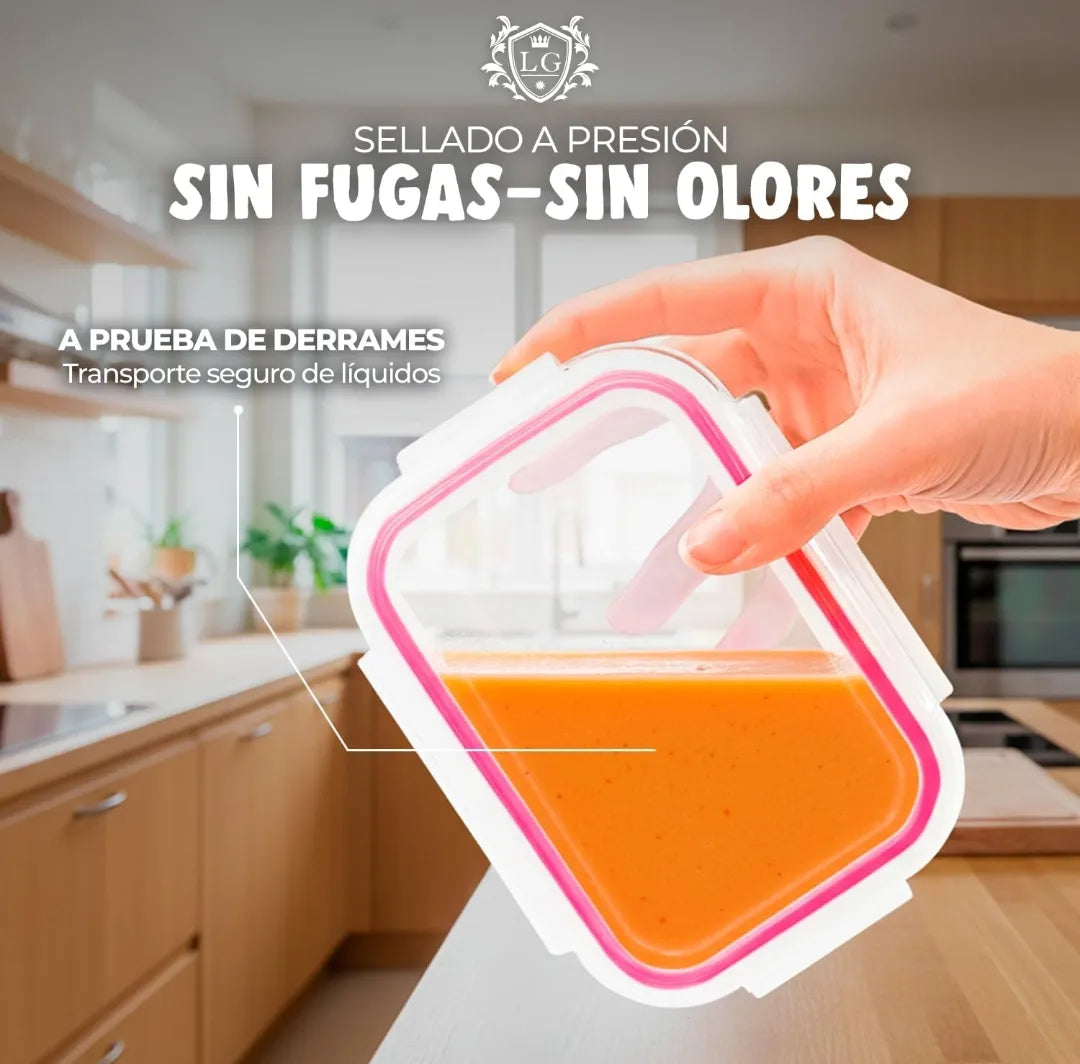 Pack de 4 fiambreras de cristal - LG luxury
