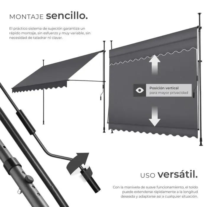 Toldo plegable para balcon