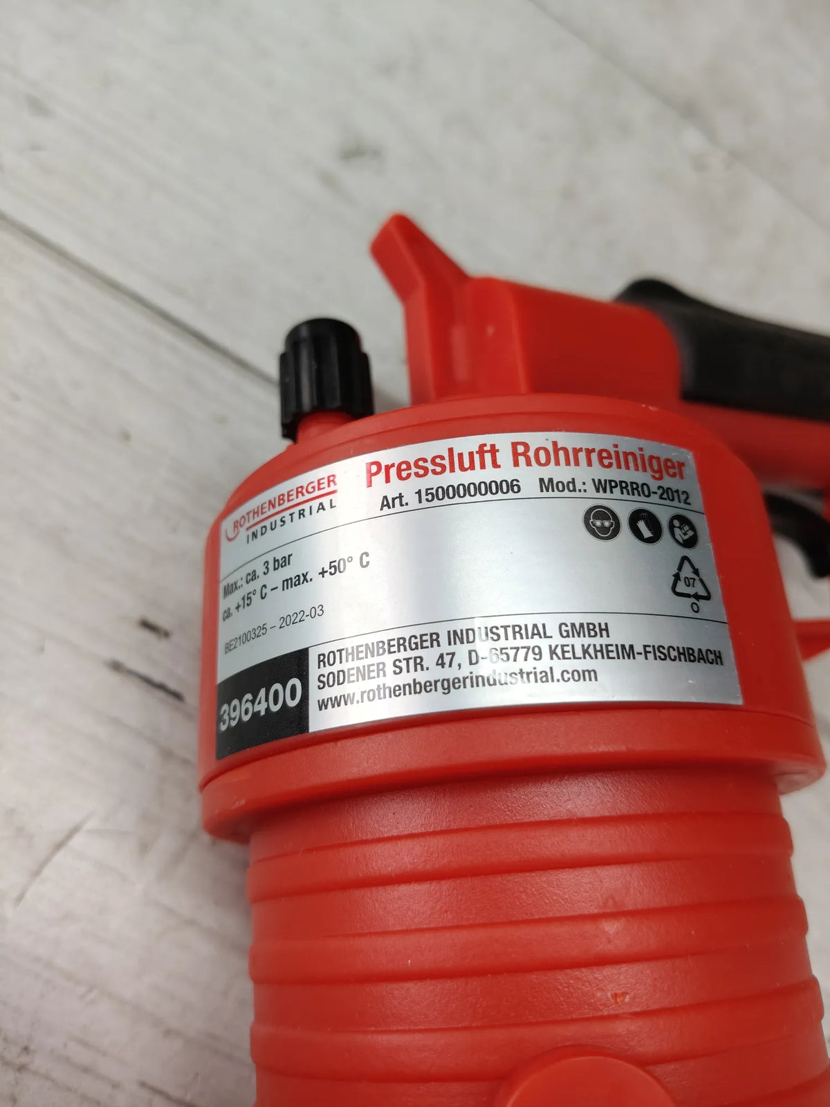 Industrial limpiador de tuberías con aire comprimido - ROTHENBERGER