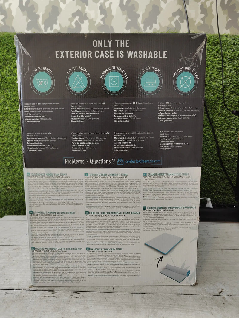 Cubrecolchón de 100 x 200 cm, Memoria de Forma