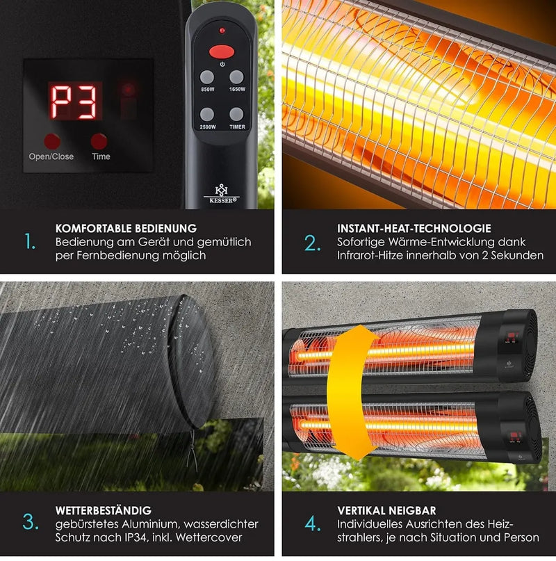 Radiador de infrarrojos de 2500W - Kesser
