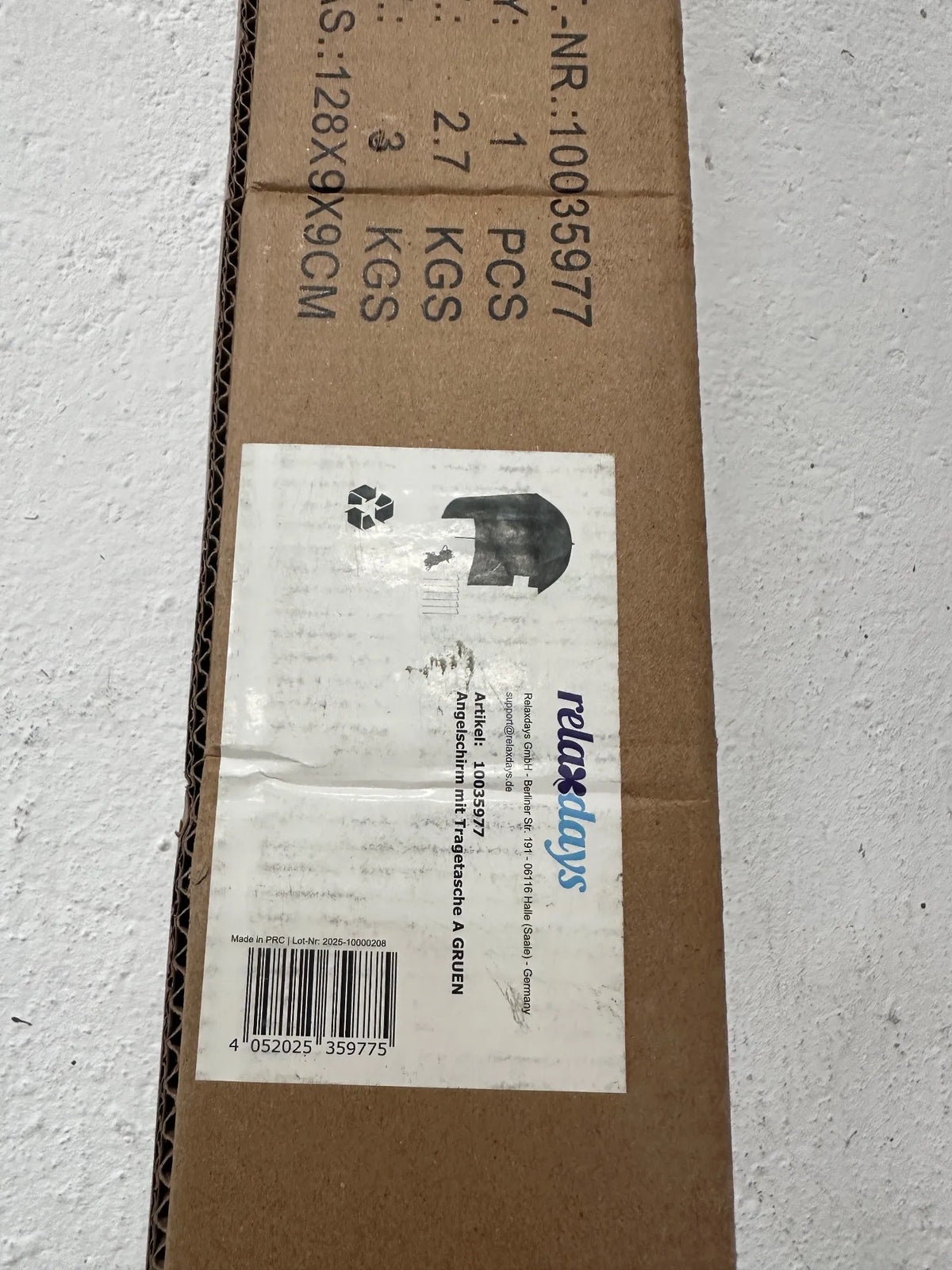 Paraguas de pesca con pared
