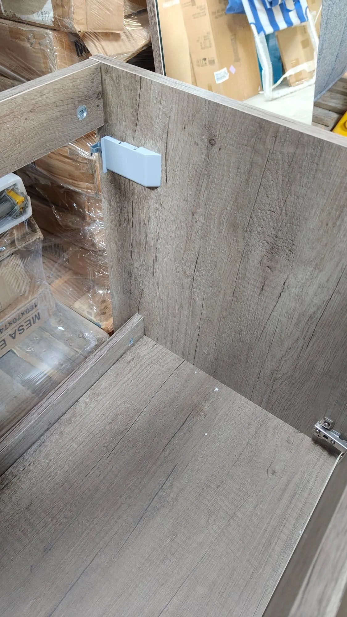 Mueble de Baño Suspendido con 2 Puertas y Espejo
