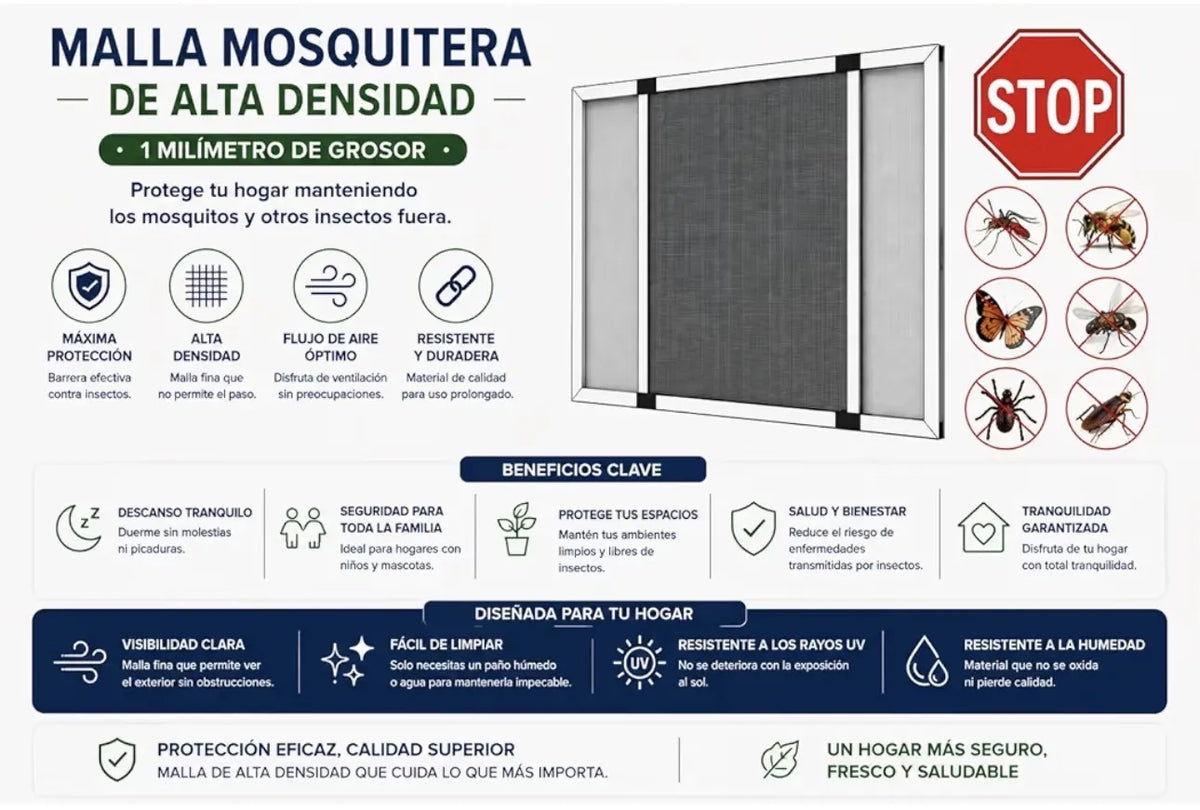 Mosquitera extensible de aluminio