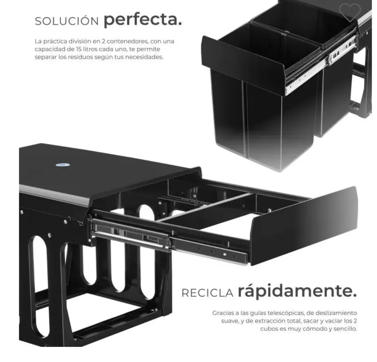Cubo de basura extraible