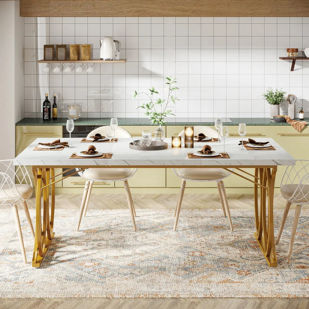 Mesa de comedor moderna de mármol - tribesign