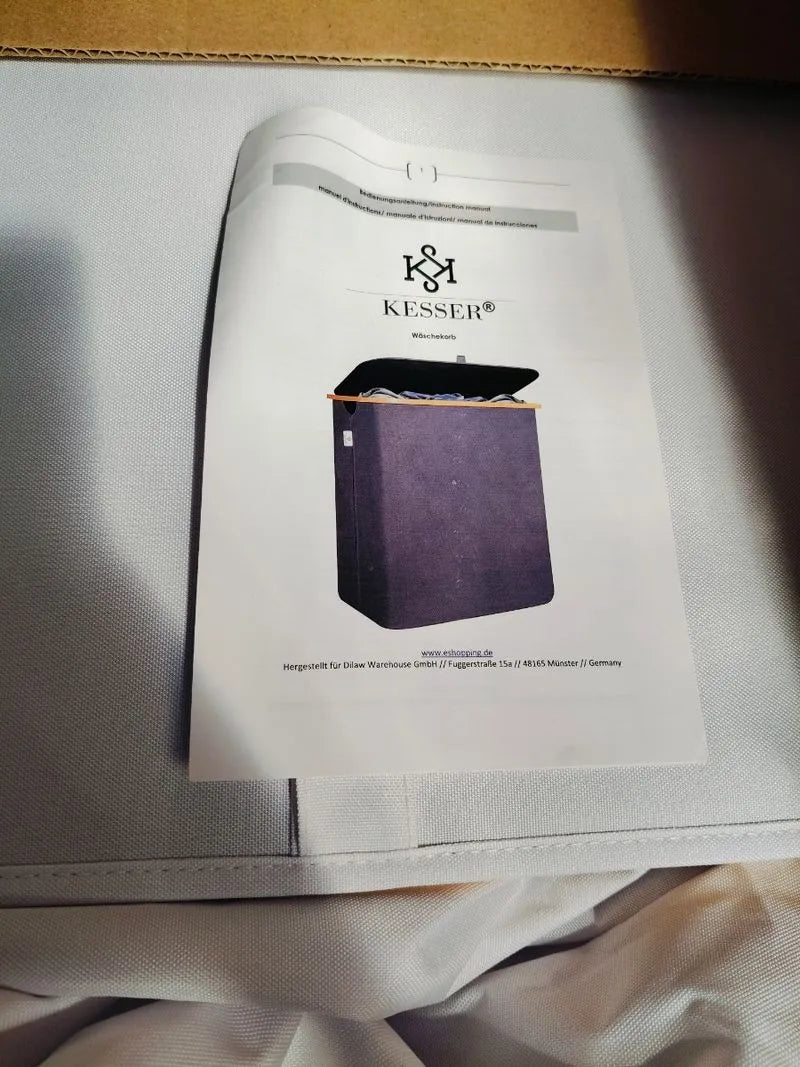 Cesto ropa 140L bambú - KESSER