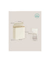 Cesto de ropa con tapa, 3 compartimentos, 150 L,