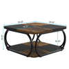 Mesa de centro auxiliar con estantes