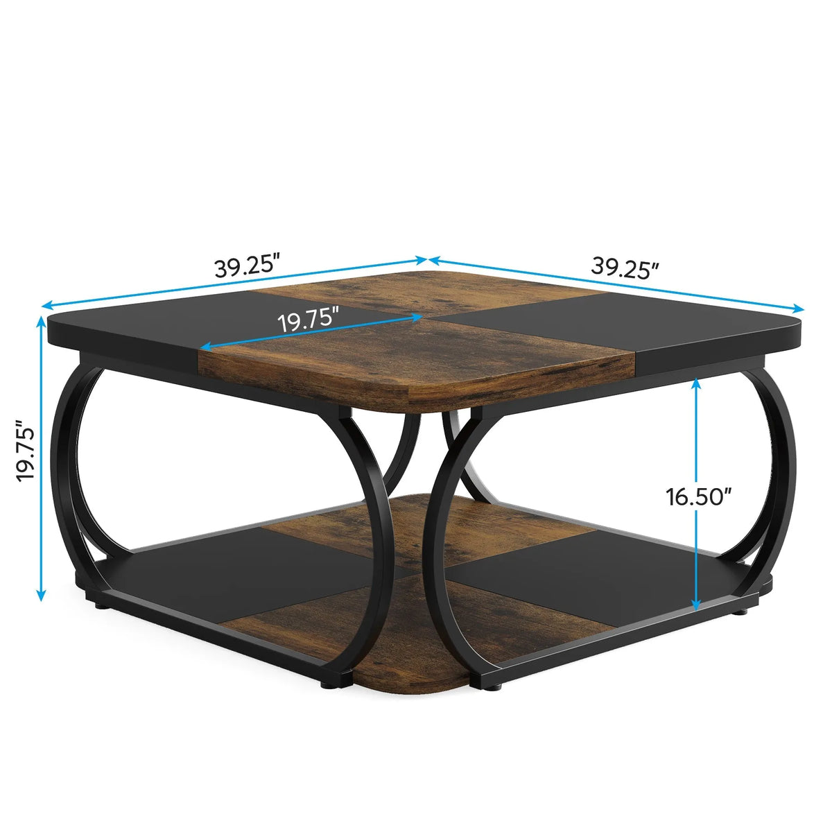 Mesa de centro auxiliar con estantes