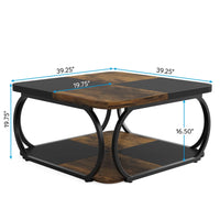 Mesa de centro auxiliar con estantes