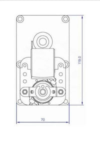 Motorreductor con velocidad de 2 rpm