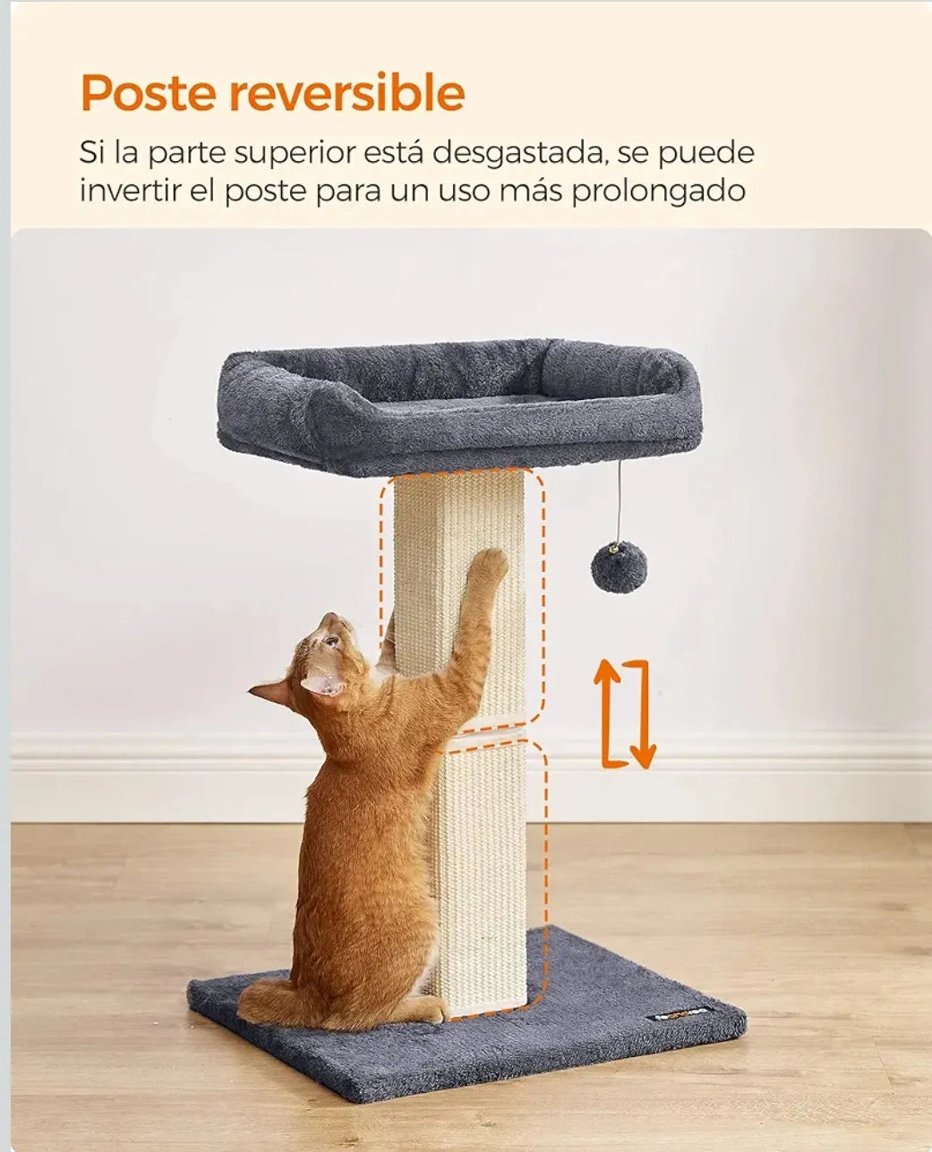 Rascador para gatos con plataforma