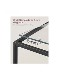 Mesa de Consola Con Cristal