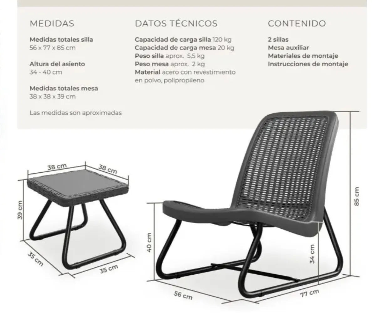 Conjunto de muebles de jardín