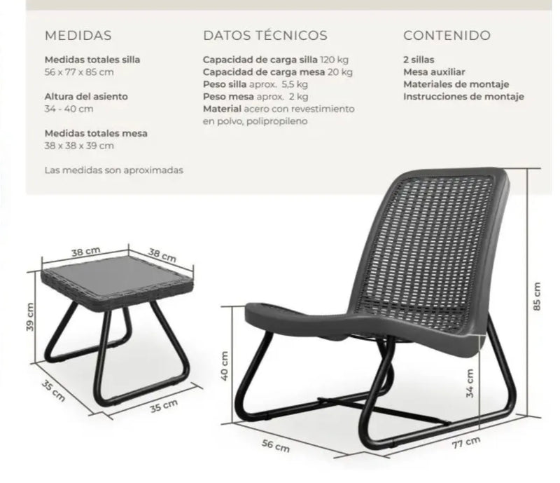 Conjunto de muebles de jardín
