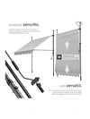 Toldo plegable para balcón 150cm