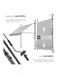 Toldo plegable para balcón 150cm