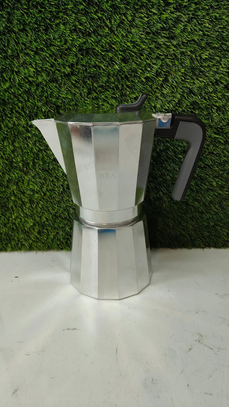 Cafetera italiana, Aluminio, Plata, 12 tazas