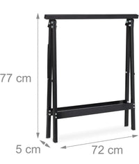 Caballetes para mesa plegables acero - Relaxdays