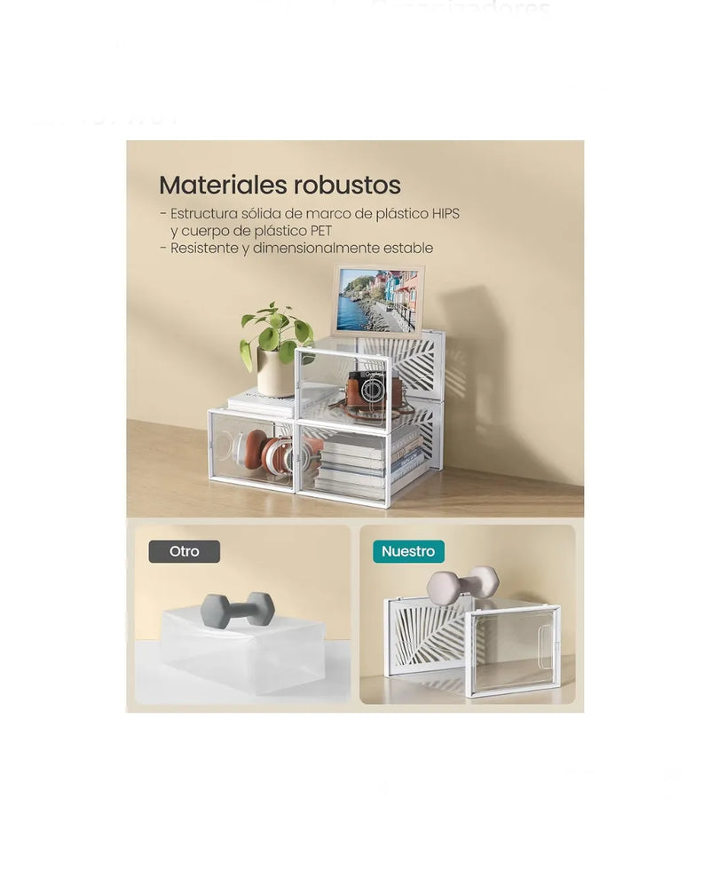 Cajas para Zapatos Transparentes, 12 Cajas
