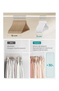 Perchas de Terciopelo, Juego de 30 Piezas,