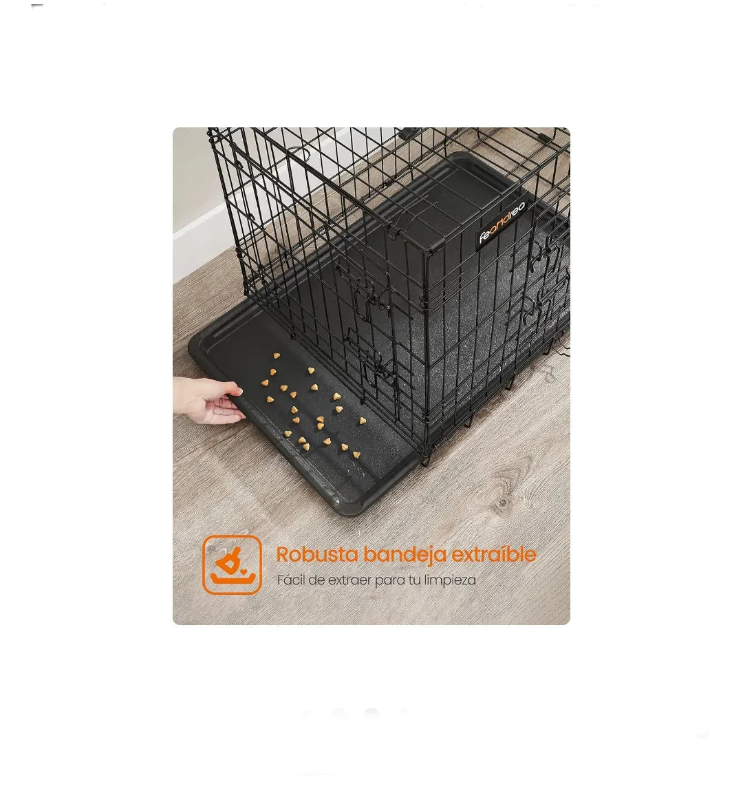 Jaula para Perros Plegable con 2 Puertas
