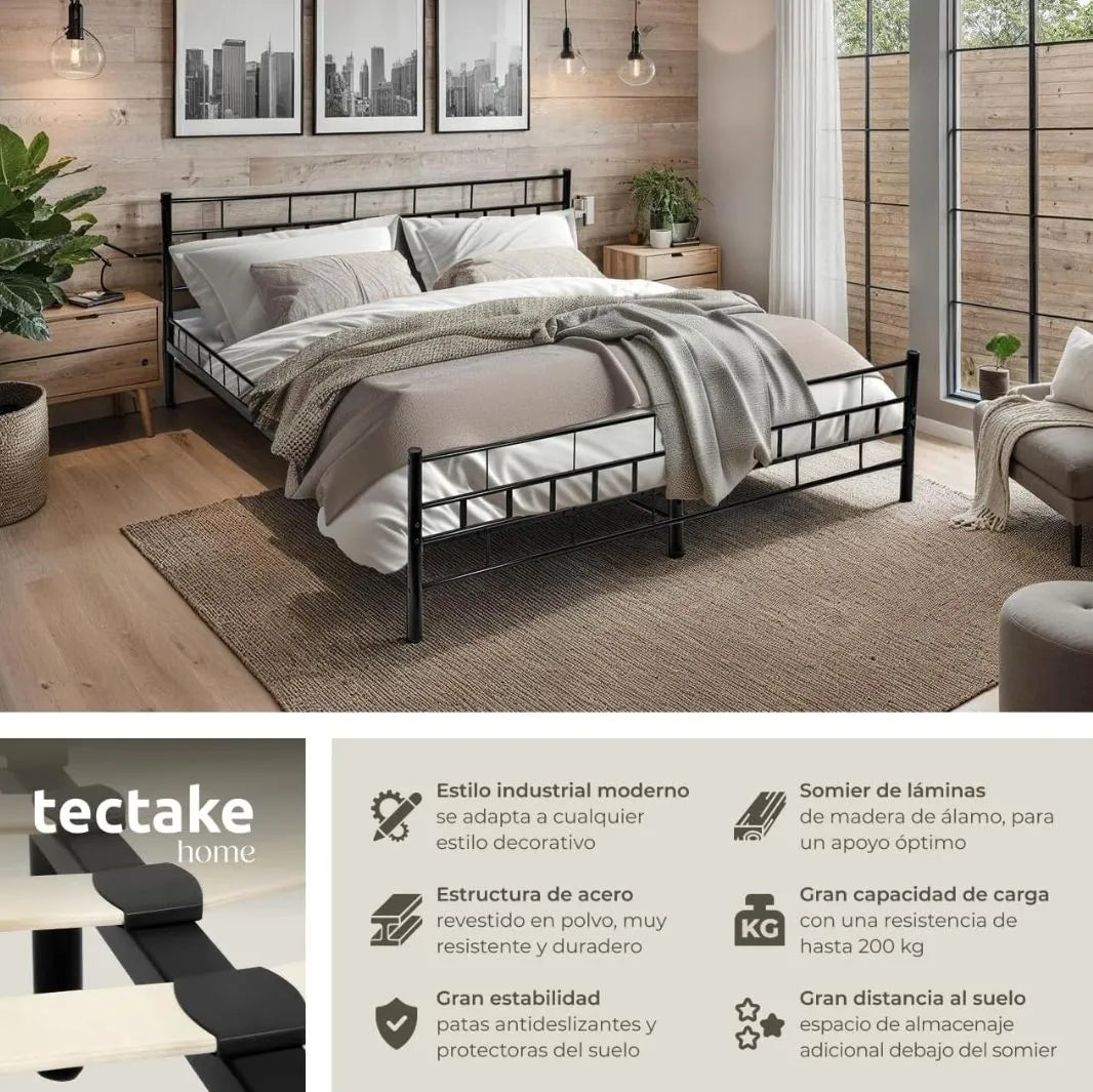 Cama de matrimonio estructura