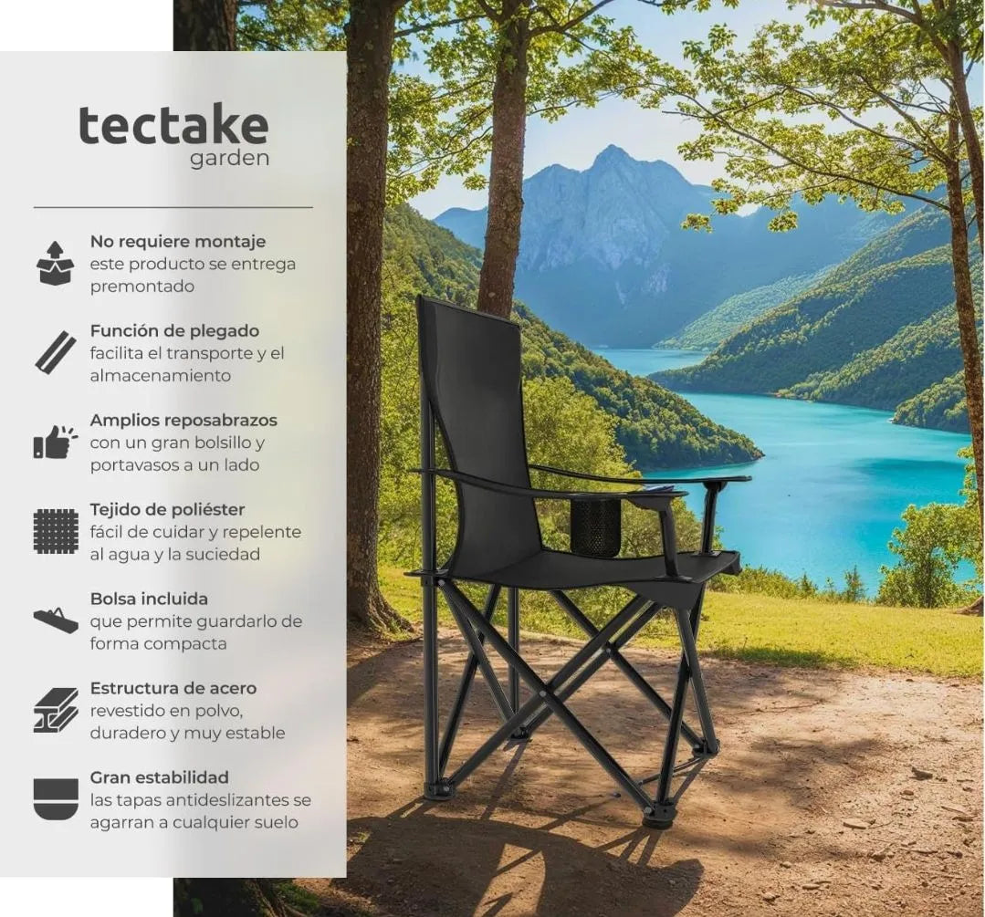 Set de 2 sillas plegables de camping