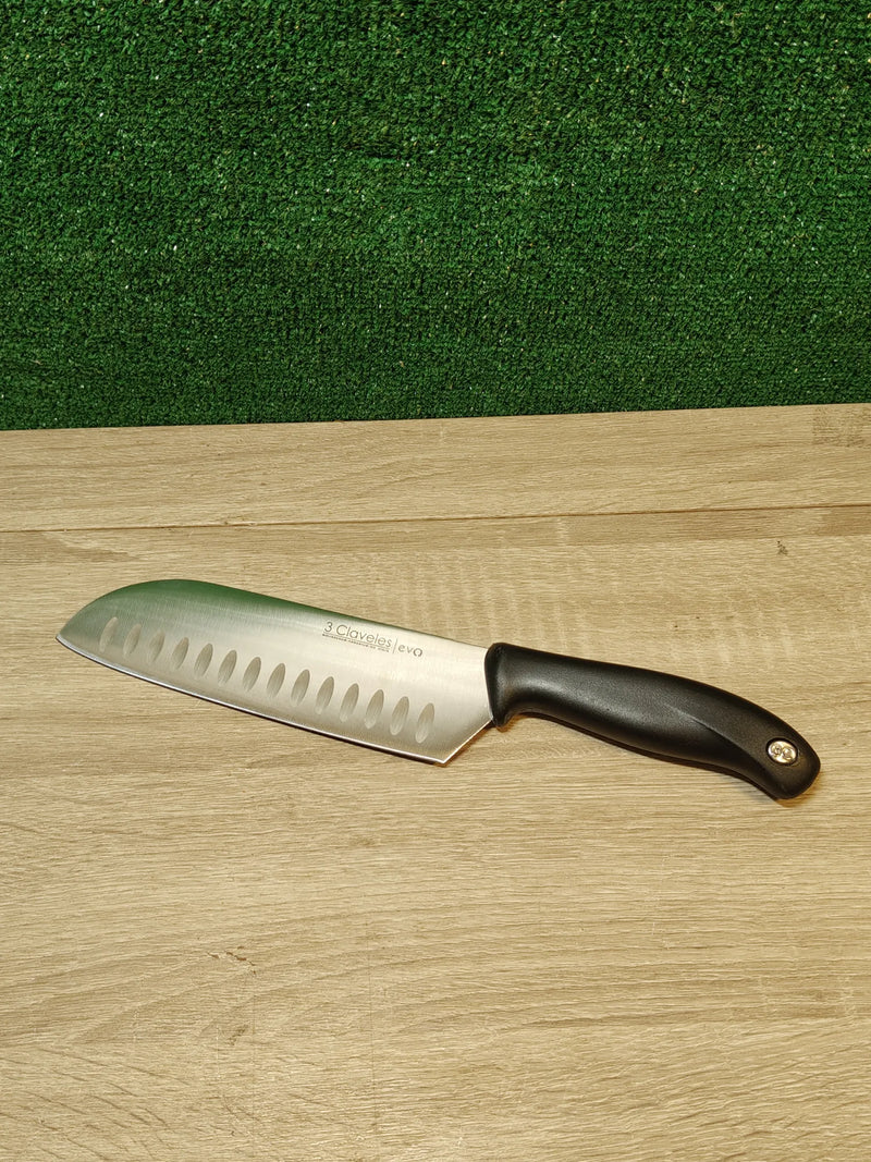 Cuchillo Santoku alveolado 3Claveles Evo