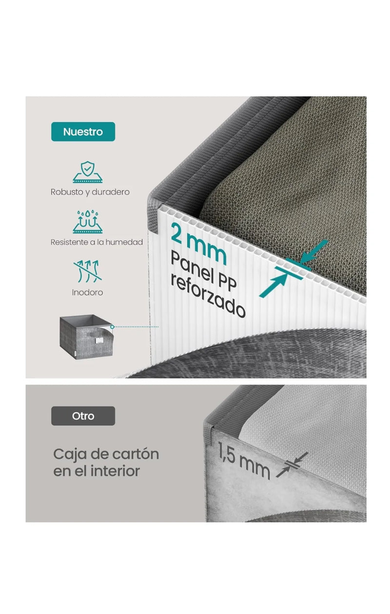Cajas de Almacenaje Plegables, Juego de 3 Cestas
